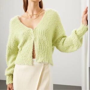 Louna Fuzzy Green Sweater Size XL